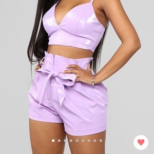 2 Piece lavender set (Fashion Nova)